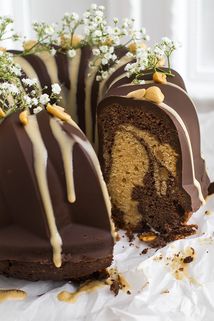 Schokoladen Erdnussbutter Gugelhupf Kuchendeern