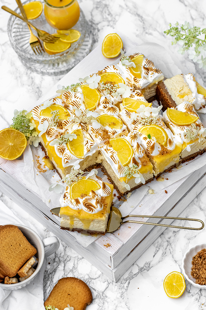 Lemon Curd Cheesecake mit Baiser