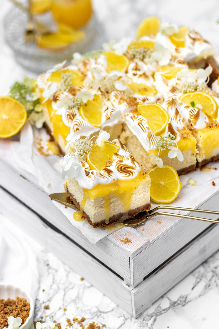 Lemon Curd Cheesecake mit Baiser