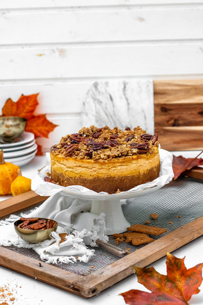 Kürbis Cheesecake mit Spekulatiusboden - KüchenDeern