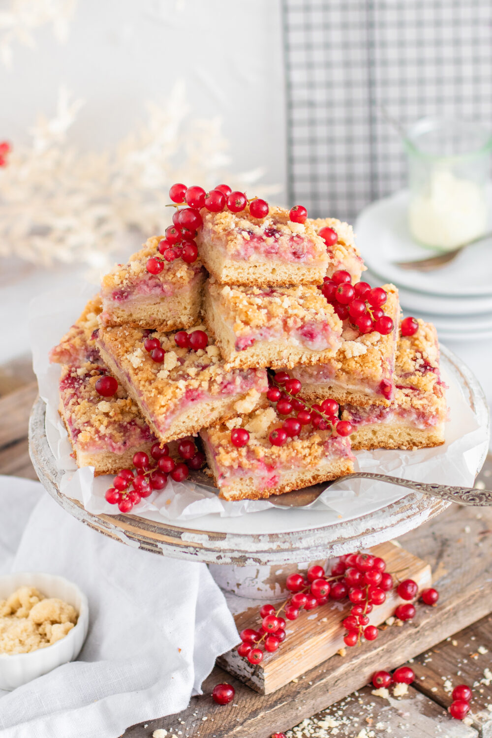 Streuselschnecken Blechkuchen mit Johannisbeeren - KüchenDeern