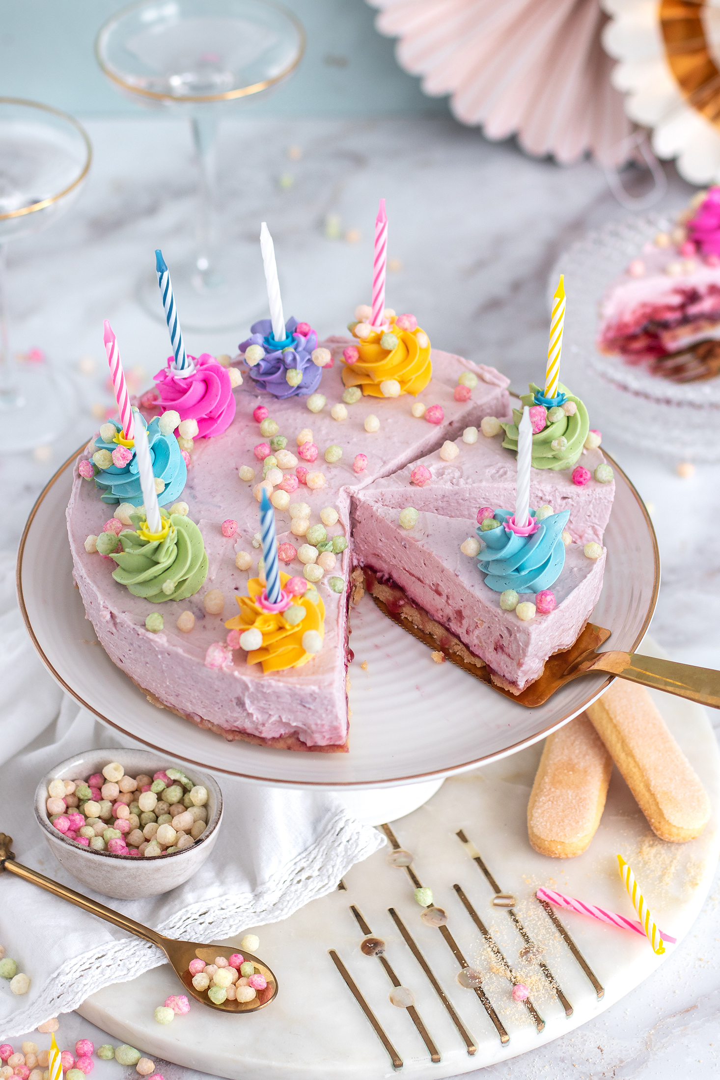 Ultra einfacher No Bake Cheesecake zum Geburtstag