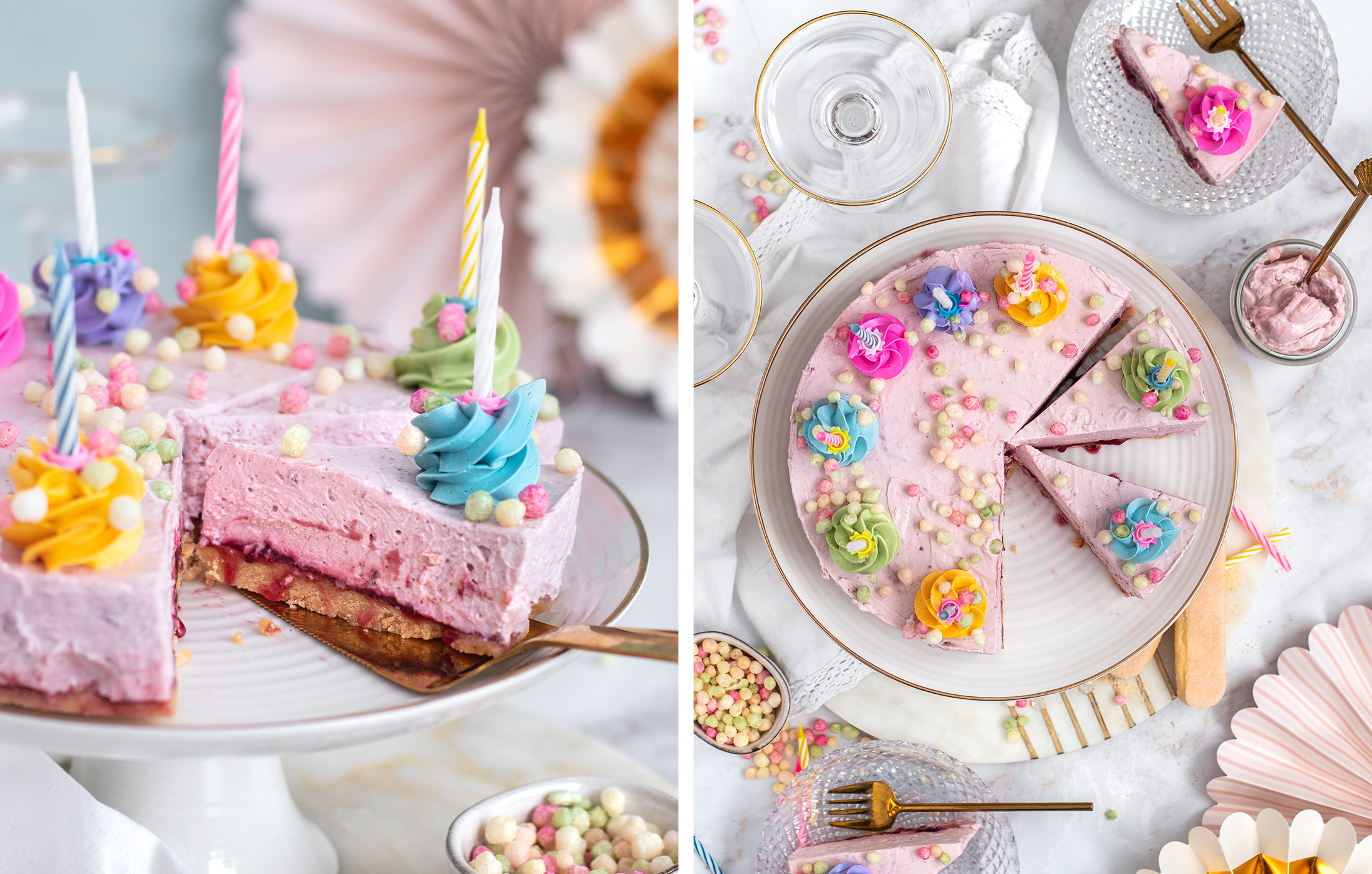 Ultra einfacher No Bake Cheesecake zum Geburtstag